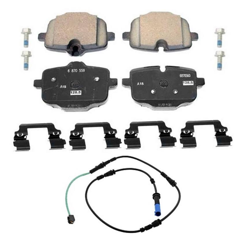 BMW Disc Brake Pad Set - Rear (w/ Sensor)